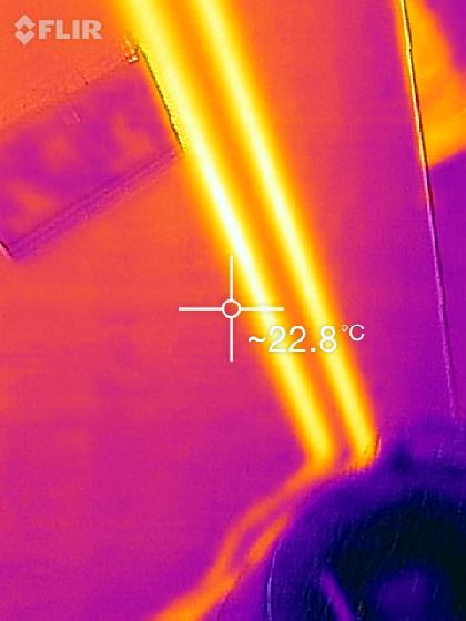 Thermal image camera Used to locate hidden pipe work